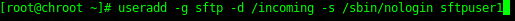 SFTP chroot jail: we need to create our sftp user(s)