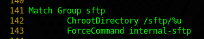 SFTP chroot jail: we need to specify that users of a specific group should be chrootjailed, go to the tail end of the…