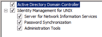 Active Directory domain join: The Active Directory Server needs to have “Identity Managment for UNIX” Turned on