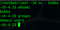 Active Directory domain join: su – 'domainuser'