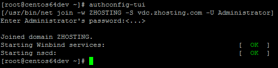 Active Directory domain join: sweet! Joined the domain successfully