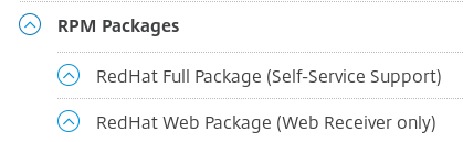 Citrix ICA client setup: go down, and find "RPM Packages"