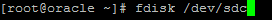 SAN LUN format: we need to format, we are going to /dev/sdc