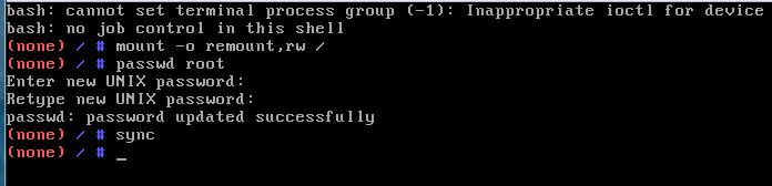 Linux Mint root password reset: Enter new password