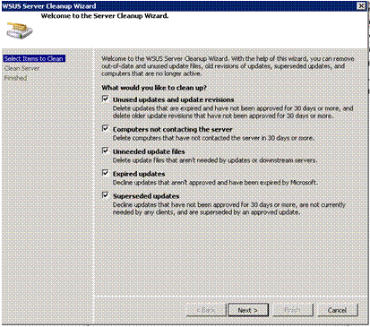WSUS Server Cleanup Wizard