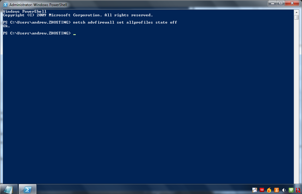Server Core firewall: netsh advfirewall set allprofiles state off