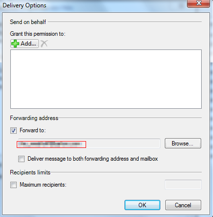 Exchange 2010 forwarding: define your options