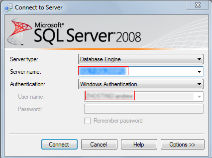 SQL Server reindex: Open up SQL Server Management Studio