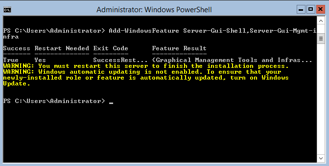 Domain controller setup: this could take a few minutes.