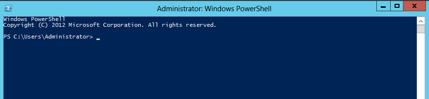 Domain controller setup: open a powershell window again
