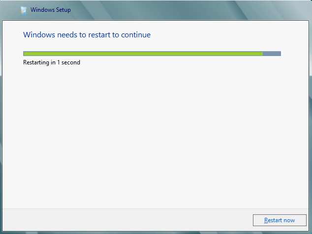 Server 2012 Core install: Restart when done