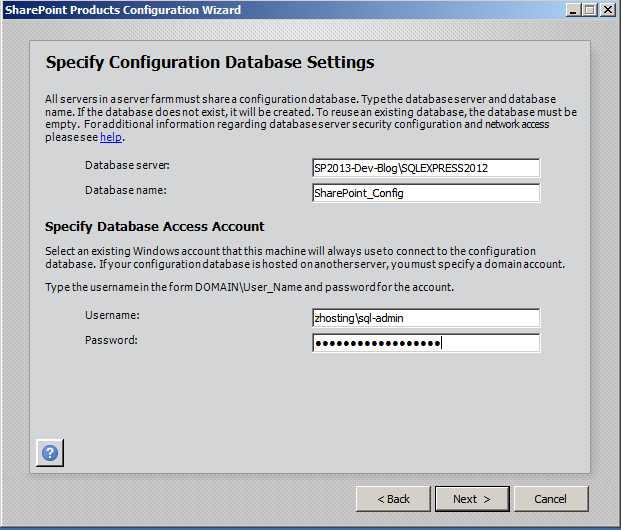 SharePoint 2013 install: you are also going to create a new server farm