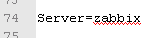 Zabbix Windows agent install: edit the config, find the "server" line to point to your zabbix server