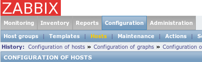 Zabbix Windows agent install: Configuration –> Hosts