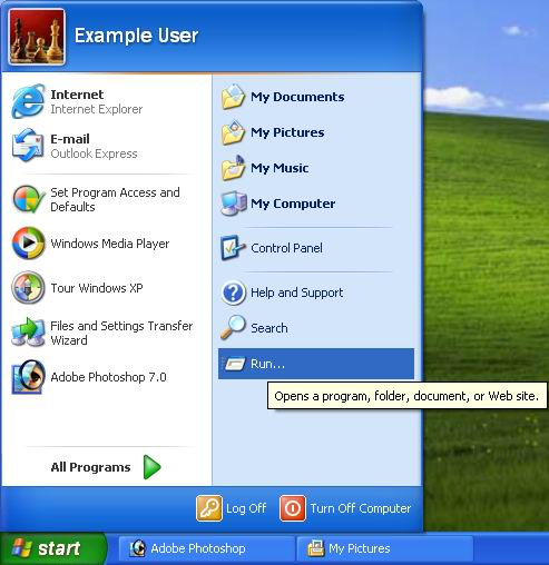 Map a network Drive Windows: If you are on windows 98/2000/xp go to start –> run