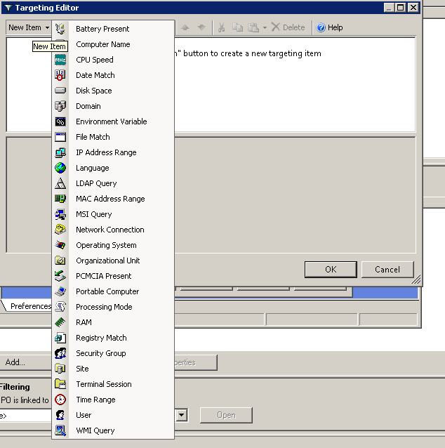 Map Shared Drive In Group Policy: as you can see you have a lot of options as to the way you can narrow, and specify this group policy/share