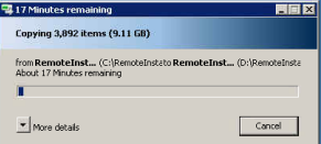 WDS move: as you can see i’m just doing a copy (to be safe) from C:/RemoteInstall to D:/RemoteInstall
