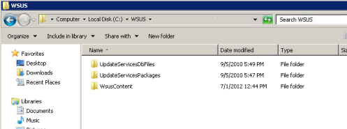 Move WSUS to another Hard Drive: in there i deleted the UpdateServicesPackages, and WsusContent (this is what’s copied to the D:/)
