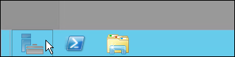 Server Manager icon on the Windows Server 2012 taskbar